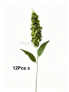 MEHELANY 12/8/4/1支 深綠色人造天堂鳥花，優雅仿真天堂鳥花莖，仿真尖花朵，適用於婚禮、派對、家居裝飾、DIY花藝用品、婚禮花束、新娘背景牆、花藝布置、居家花瓶裝飾、客廳、鄉村風中心裝飾 - 深綠 - 查看 10
