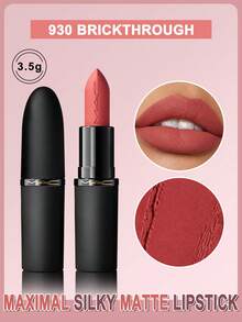 MAC Powder Kiss 霧面唇膏 #930 BRICKTHROUGH 淨重 0.12 Oz 3.5g - #930 - 查看 1