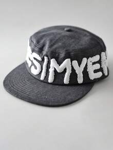 1pc European & American New Style 3D Printed Letter Flat Top Baseball Cap, Hip Hop Flat Brim Baseball Cap Unisex - A - View 11
