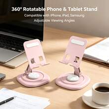 1pc 360° Rotatable Metal Phone & Tablet Stand, 4 Colors Available, Stable & Anti-Slip Design, Adjustable Angle, Portable Foldable, Suitable For Desk, Office, Outdoor Camping, Watching Movies - Multicolor - View 11