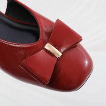 1 Pair Elegant Bowknot Sandals, Party, All Season, Popular, Versatile, Red, Fashion - Red - View 7