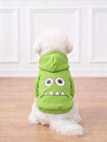 LUCKIE PAL 1 buah Hoodie Hewan Peliharaan Bergambar Monster Lucu, Cocok untuk Anjing Chihuahua dan Anjing Kecil, Lapisan Dasar Pelindung Kutu Fisik untuk Hewan Peliharaan Anjing, Rompi Modis untuk Kucing dan Anjing, Dalam dan Luar Ruangan - MultiWarna - View 6