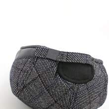 1pc Men's Thickened Earflap Warm Baseball Cap, Autumn/Winter, Middle-Aged And Elderly, Thermal Lined Wool Plaid Beret - A - View 3