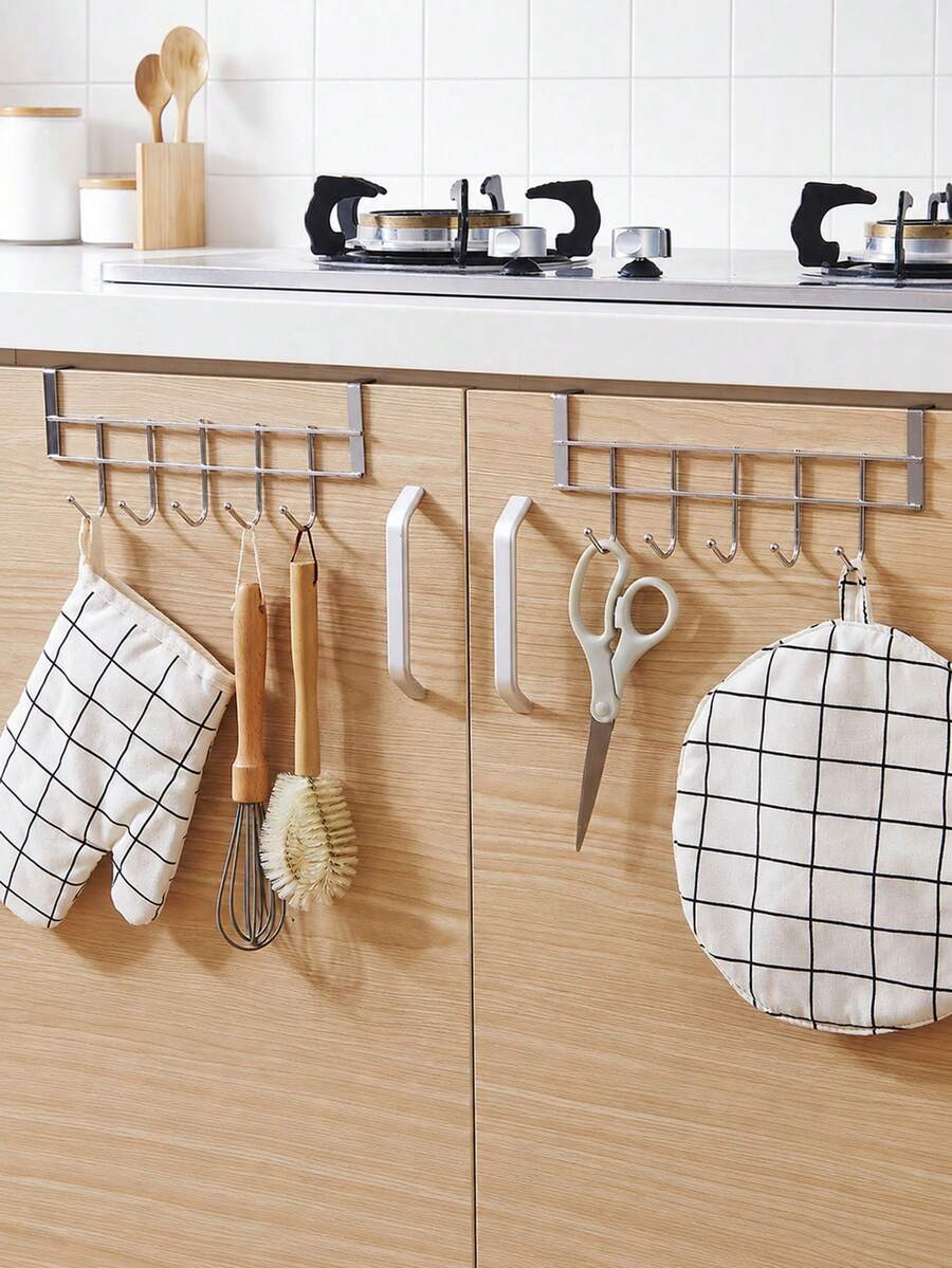 1 buah Gantungan Belakang Pintu Kabinet 24cm/9,45in, Rak Gantung Belakang Pintu Dapur, Rak Gantung Peralatan Dapur dan Handuk Hemat Ruang Tanpa Bor, Cocok untuk Sendok, Gunting, Sarung Tangan Oven, Handuk Kamar Mandi dan Organizer Gantung Pintu Penyimpanan Rumah, Rak Penyimpanan Dapur, Perlengkapan Dapur, Rak Penyimpanan, Rak Gantung, Peralatan Dapur, Organizer Dapur, Gadget Dapur