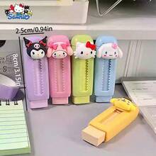 SANRIO Set 1/3/5 buah Penghapus Tarik-Dorong Karakter 3D Lucu, Warna Macaron Segar, Desain Batang Dorong yang Dapat Ditarik, Menghapus Bersih dengan Sedikit Serpihan, Ringkas dan Portabel, Cocok untuk Siswa Menulis dan Mengoreksi, Alat Tulis yang Sangat Menarik dan Menggemaskan - MultiWarna - View 3