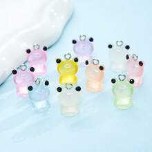10PCS Glow-In-The-Dark Big Eye Frog Resin Jewelry Accessories DIY Creative Necklace Earrings Keychain Animal Pendant - Multicolor - View 17