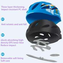 1 Buah Helm Olahraga Pelindung dengan Motif Rusa yang Menggemaskan, Cangkang Ringan & Tahan Lama, Lingkar yang Dapat Disesuaikan, Lapisan Dalam yang Dapat Dilepas, Hadiah untuk Olahraga Bersepeda, Skateboard, dan Sepatu Roda di Luar Ruangan - MultiWarna - View 10