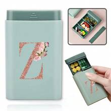 Portable Pill Box Travel Medicine Storage Case 6 Compartments Tablet Organizer Drawer Type Medicine Container For Outdoor Daily Use - Green - View 24
