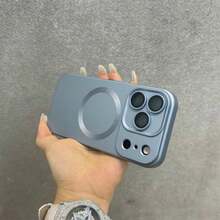 磁吸金屬漆手機殼，適用於 iPhone 18 Pro Max 17e 16 15 14 13 12 11 Pro Plus，相機保護，無線充電 TPU 軟殼 - 遠峰藍 - 查看 6