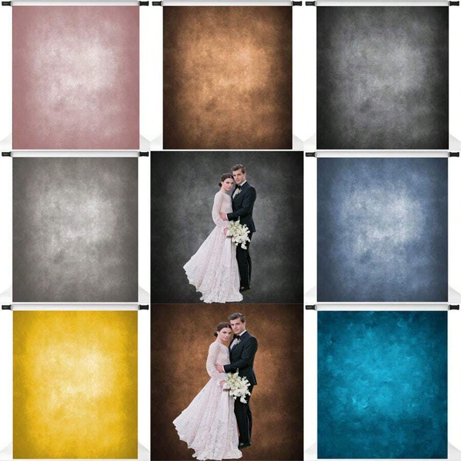 Chrisley Abstract Blue-Gray Background Portrait Backdrop, Suitable For Vintage Photography, Portrait, Wedding, Holiday Party, Birthday Party, Home Decor, Commercial Photography Studio, Polyester Material - View 1