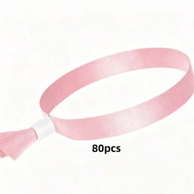 100/80/40/20/10/5 Pieces Of Solid-Olor Wristbands - Suitable For Event Attendance, Concert And Exhibition Check-Ins, Halloween Dance Party Signs, Party Games And Check-In Use. High-Quality Belt-Style Fashionable Wristbands. - Multicolor - View 6