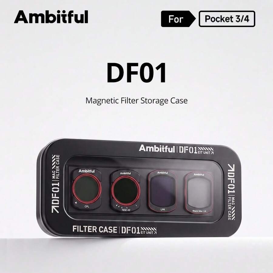 Ambitful DF01 Magnetic‑Absorption Filter Storage Box, Waterproof Lens Filter Protective Carrying Case For Camera ND CPL Black‑Mist Filters - View 1