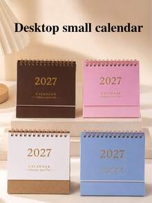 1 bộ lịch để bàn mini 2027, lịch để bàn nhỏ làm quà tặng sỉ, phù hợp cho gia đình, tiệc tùng, quà Giáng Sinh, quà tặng đồng nghiệp, quà tựu trường - phong cách khác nhau - Xem 1