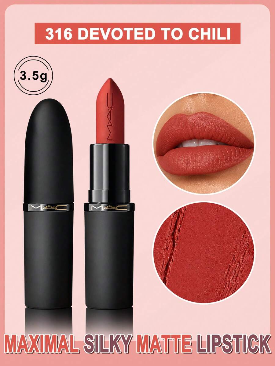 MAC Powder Kiss 霧面唇膏 #316 Devoted To Chili 淨重 0.12oz/3.5g - #316 - 查看 1