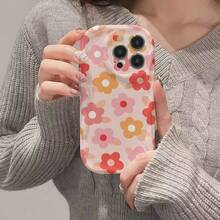 Floral Pattern 1314151617ProMax Phone Case Compatible With Apple 12/11 - Pink - View 5