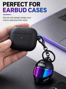 2pcs/Set - Cool Motorcycle Helmet Keychain Pendant With Spare Cat Ear Key Ring Clip, Gradient Lens Helmet Key Chain Motorcycle Bag Charm Bag Accessory, Wallet Charm, Mini Motorcycle Helmet Key Chain Bag Charm, Flip Cover Motorcycle Helmet Rider Keychain Key Ring, Unisex Rider Backpack Car Accessory - Multicolor - View 12