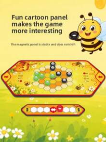 Family Parent-Child Magnetic Curved Ball Desktop Game, 2-Player Competitive Launching Strategy Board Game, Built-In Magnetic Adsorption For Stable Placement, Fun Curved Path Battle, Simple Game Rules, Cartoon Exquisite Game Board, Develop Children's Thinking Ability, Home Gathering Team Building, Children's Birthday Holiday Gift Toy - Multicolor - View 8