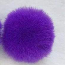 1pc Rabbit Tail Hair Clip Model, Pom Pom Cute Plush Rabbit Prop, Brooch Accessory, Decoration, Halloween Accessory - Multicolor - View 3