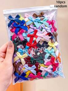 180/100/20/10pcs Colorful Basic Hair Accessories Set, Includes Bows, BB Hair Clips And High Elasticity Hair Ties, Basic Durable And Non-Damaging, Sweet And Cute Hair Clips - Suitable For Children And Teenagers, Daily School, Vacation, - Multicolor - View 11