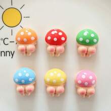 5/10/20pcs Creative Colorful Mushroom Flat Resin Pendant Accessories, Random Mixed Decorative Charms, Suitable For DIY Jewelry Earrings, Hair Clips, Phone Cases, Scrapbooking And Jewelry Making Pendant Materials - Cute Creative Mushroom - View 5