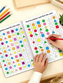 Children's Mixed Puzzle Game Workbook, Includes 4 Types Of Content: Visual Attention Training, Find The Difference, Brain Thinking Challenge, Riddle Book, Suitable For Early Learning Children's Educational Training Workbook - Multicolor - View 6