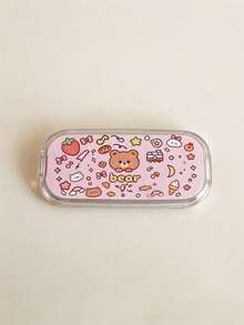 Cartoon Phone Desktop Stand Slouchy Vertical Phone Holder With Back Adhesive Foldable Phone Stand With Mirror 2-In-1 Cute Makeup Mirror Phone Support Stand For Girls Essential For Outings Portable For Touch-Ups Convenient To Carry Perfect Gift For Girls Phone Decoration Accessory Birthday Gift Party Favor - Multicolor - View 15