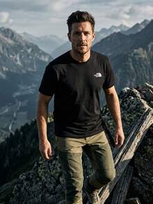 The North Face قميص تي شيرت قصير الأكمام أسود للرجال - الأسود - مشاهدة 4