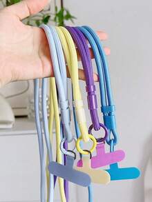 1pc Adjustable Buckle Lanyard, Anti-Loss Strap, Suitable For Phone, Camera, Bag, Cup, Multi-Functional Shoulder Strap/Halter, With Clip - Multicolor - View 3