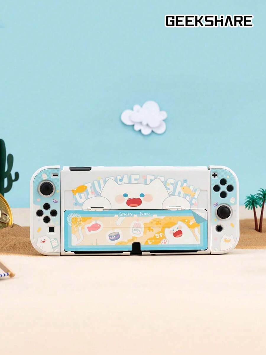 GeekShare 1pc BOBO Cat Protective Case Compatible With Switch OLED - Multicolor - View 1
