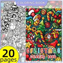 1pc Christmas Coloring Book, Christmas Tree, Santa Claus, Snowman Tracing And Coloring Book, 20 Pages Of Different Patterns, Single-Sided Printing Anti-Bleed, Creative Drawing Book, Adult Stress Relief And Concentration Birthday Gift - Christmas - View 10