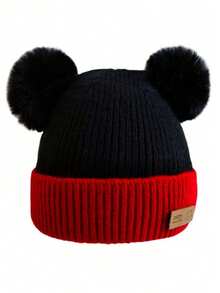 Baby Warm Woolen Knitted Hat Cute Christmas Hat Versatile Warm Hat & Gloves 2pcs Set - 2pcs - View 3