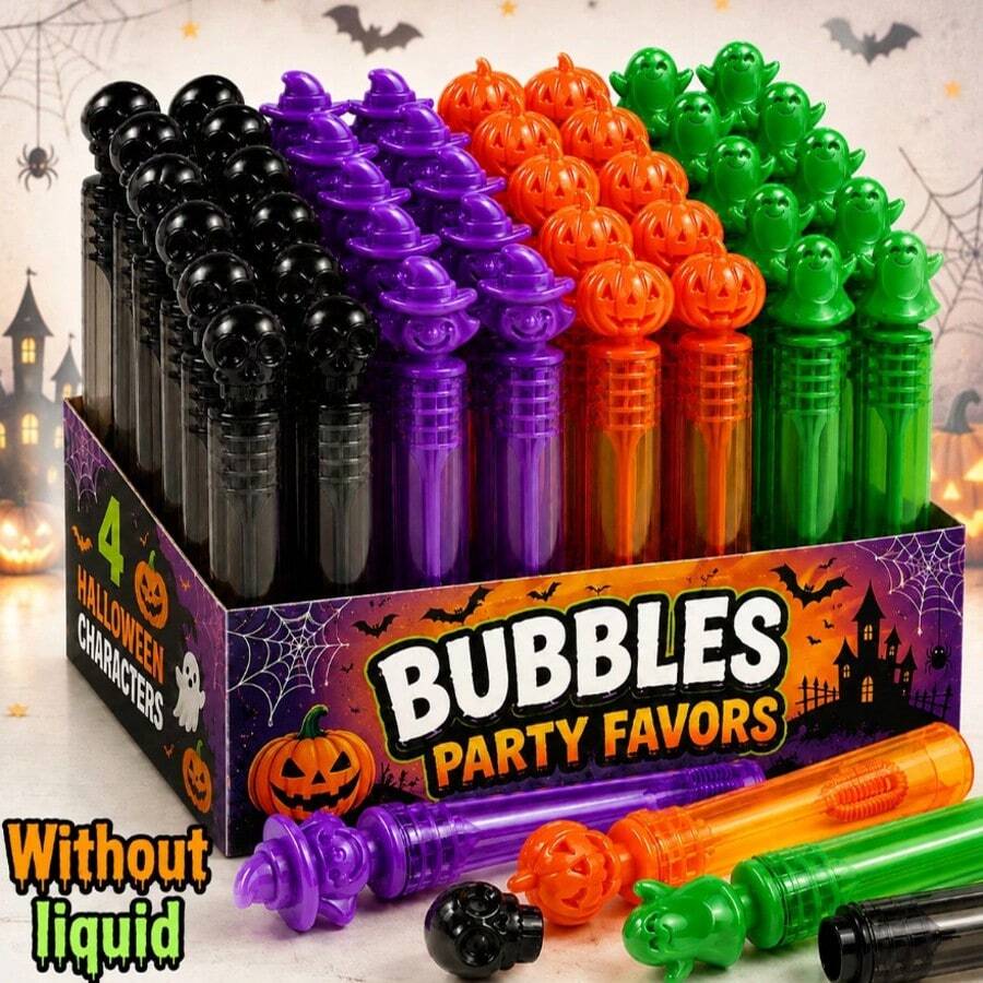 Multi-Style Halloween Ghost Bubble Test Tube Empty Tubes Mini Portable Bubble Wand Containers Festival Carnival Children's Creative Handmade Small Items - Multicolor - View 1