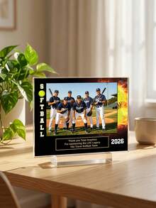 1pc Custom Photo And Text Sports Sponsor Plaque, Gift, Team Awards,Competition Championship Prize Keepsake Gift - Multicolor - View 10