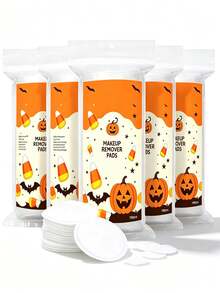 100Pcs Premium Lint-Free Cotton Pads, Dual-Sided Soft Absorbent Makeup Remover Pads, Halloween, Festivals, Parties, Gifts - White - View 10
