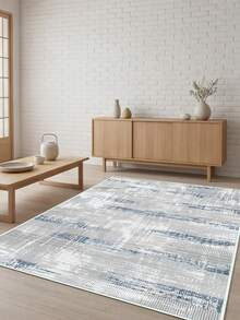 Digitally Printed Non-Slip Washable Runner And Area Rug Living Room Carpet, Modern Design | Modern, Scandinavian, Bohemian And Classic Styles | 100% Polyester - Light Grey - View 4
