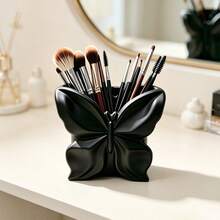 1pc 3D Printed Butterfly Makeup Brush Holder, Aesthetic Desktop Cosmetic Storage Box, Multi-Functional Storage Bucket, Suitable For Eyebrow Pencil, Earrings Jewelry, Vanity Decor - Multicolor - View 3