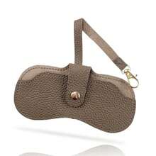 1pc Luxury Solid Color Portable Hanging Fashion Glasses Storage Bag, PU Faux Leather, Snap Button Anti-Scratch Eyeglass Case, Essential For Commuting Shopping Travel, Soft Eyeglass Storage Pouch, Valentine's Day Mother's Day Graduation Gift - Multicolor - View 8