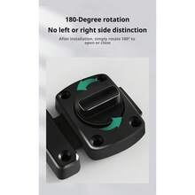Zinc Alloy Door Lock Latch, 1/2/4 Pcs Rotating Door Bolt For Sliding & Swinging Doors, Water Resistant Security Latch For Bedroom, Bathroom, Cabinet And Home Use - Multi-color - View 5