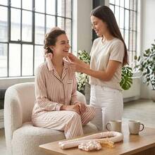 Set Pengeriting Rambut Tanpa Panas Satin 4 Buah, Termasuk Batang Pengeriting, Bando, Karet Rambut, dan Jepit Rambut, Cocok untuk Mengeriting Semalaman dan Menata Rambut Panjang Tanpa Panas - MultiWarna - View 4