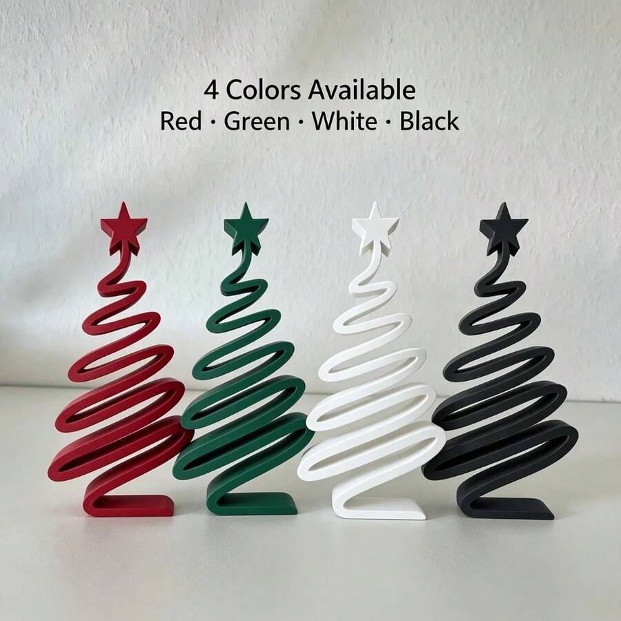 Minimalist Christmas Tree Desktop Ornament, Modern Elegant Small Christmas Tree Decoration Suitable For Living Room, Dining Table, Hallway, Cabinet, Holiday Home Decor, Suitable For Christmas, Halloween - Ornaments - View 1