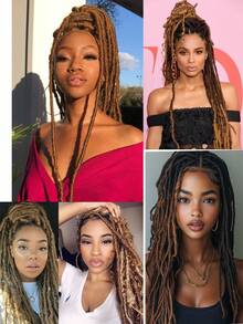 2pcs/Set Women's Clip-In Braid Extensions - Easy To Install, Handmade Synthetic Crochet Hair Pieces, Halloween - Multicolor - View 7