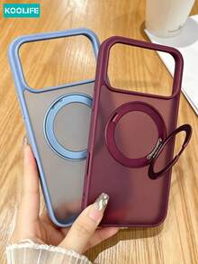 Koolife 1件裝 Apple 17Pro 360°旋轉磁吸手機殼，2.5mm背板，PC+TPU材質，精準孔位保護，親膚磨砂防滑防汗，鏡頭加高保護，適用iPhone18pro/18pro Max/17ProMax/Apple 17/Apple 17Pro/Apple 17Air，相容iPhone13/13pro/13promax/14/14pro/14promax/15/15plus/15pro/15promax/16/16plus/16pro/16promax/16e - 櫻桃紅 - 查看 6