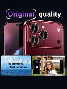 3Pcs Clear Camera Lens Protector Compatible With Iphone 18 Pro/18 Pro Max/17/17 Pro/17 Pro Max/16/16Pro/15/14/14Promax/13/12/11 ,Scratch Proof,Strong Adsorption,9H Hardness With Metal Ring Camera Cover,Ultra Thin Case Friendly, Accessories Lens Protector - Clear - View 3