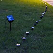 Solar LED Cylindrical Pathway Stake Lights, Soft Warm White Glow, Waterproof, Auto On/Off At Dusk, Low‑Profile Ground Lamps For Garden Walkway, Lawn And Patio Landscape Lighting - Black - View 4