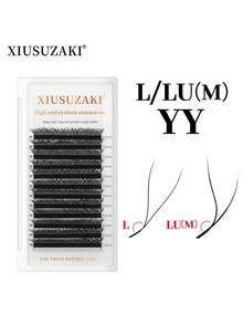 XIUSUZAKI 12 Rows L/LU Curl YY Shape Eyelash Extension Cat Eye False Eyelashes Hand Woven Soft Light Natural Lashes Premade Volume Fan Eyelashes Elongated Winged Individual Lashes Applicable For Daily Life, Parties - View 3