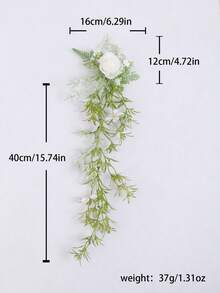 1 Pc Handmade Artificial Flower Wrist Corsage For Forest Fairy Wedding,Hanging Flower,Waterfall Wrist Bouquet For Bridal Bridesmaid - White - View 3