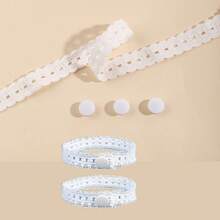 Exquisite Lace Trim Waistband, Lace Shirt Cuff Sleeve Holder, Clothing Fixing Strap, Suitable For T-Shirts, Dresses, Shirts, Invisible Button Extender Adjustable Clothing Length; No-Tie Trim Adjuster, Suitable For Sweaters, Pants (Neutral Home Sewing Tools) - A - View 12