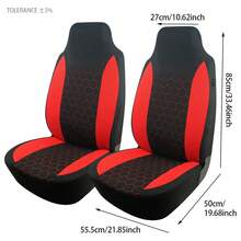 REMAX 2pcs New Football Quilted Design Car Seat Covers, Fits 2 Front Seats, Airbag Compatible, Universal Car Seat Accessories - Multicolor - View 4