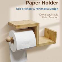 Toilet Paper Holder Toilet Tissue Box Storage Rack Wall Mounted Installation Tissue Dispenser Bathroom Roll Paper Holder Toilet Paper Rack Bathroom Tissue Holder Multi-Functional Storage Shelf - Apricot - View 7