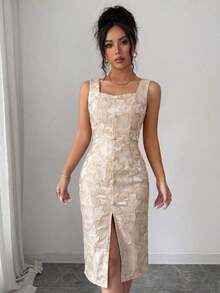 Women Midi Dresses - Pale Yellow - View 6